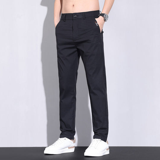 Herren modische Chino-Hose mit elastischem Bund und praktischen Seitentaschen Heidi-Mode