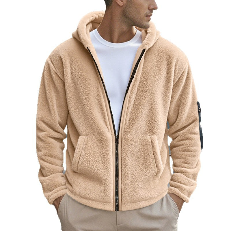 Herren Fleecejacke mit hohem Kragen und Wärmeisolierung Heidi-Mode