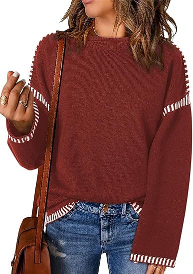 Damen Pullover mit modischen Streifen Heidi-Mode