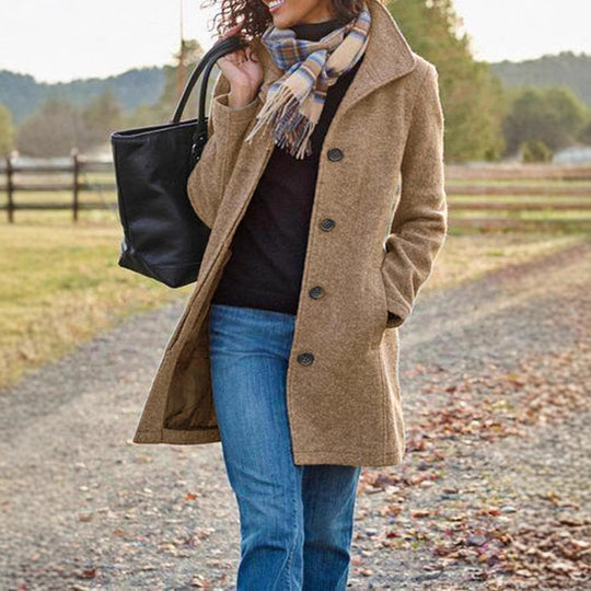 Damen modischer Sakko-Mantel mit klassischem Revers Heidi-Mode