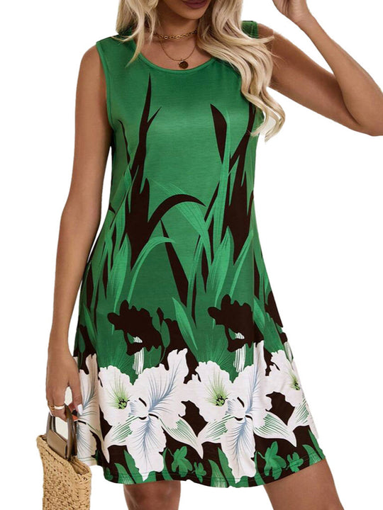 Damen Sommerkleid mit floralem Druck Heidi-Mode