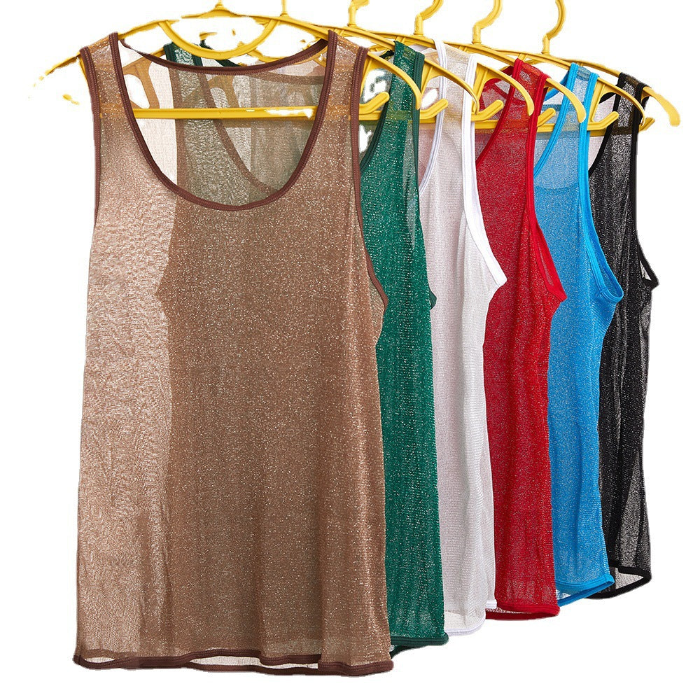 Herren Sportliches Netz-Tanktop Heidi-Mode