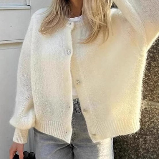 Damen kuscheliger Cardigan aus weichem Mohair Heidi-Mode