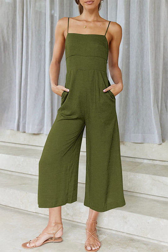 Heidi-Mode | Solide Tie Rückfreie Kurze Jumpsuits
