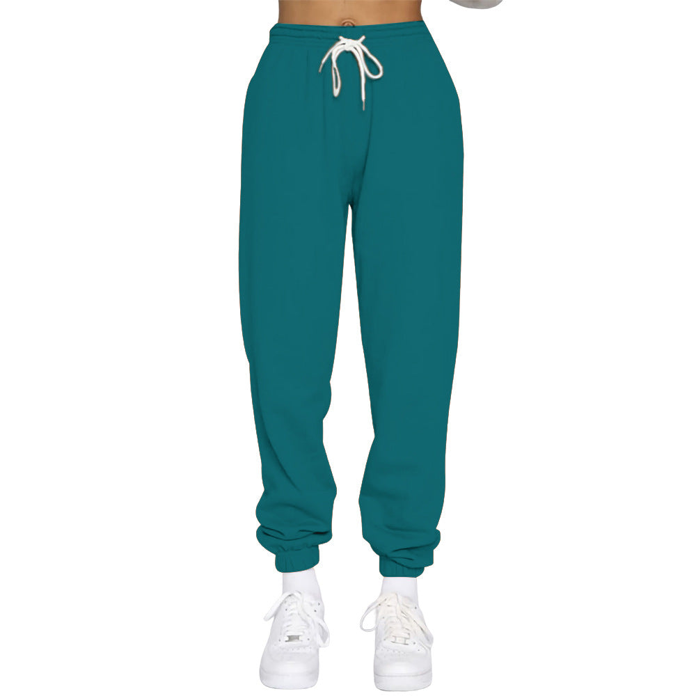 Damen Komfortable Jogginghose mit verstellbarem Bund und elastischen Bündchen Heidi-Mode