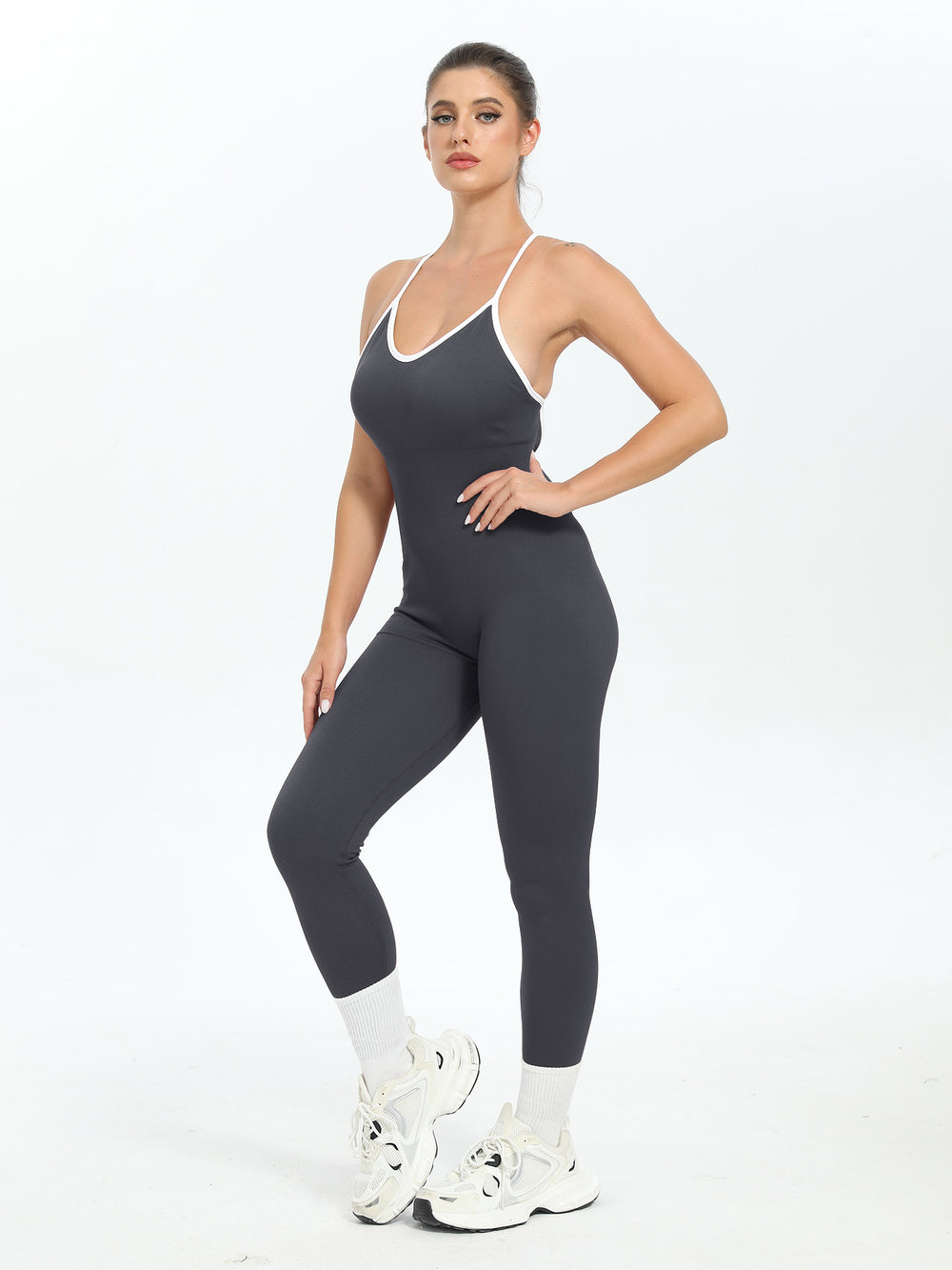 Damen Bodysuit mit Racerback-Design und nahtloser Verarbeitung Heidi-Mode