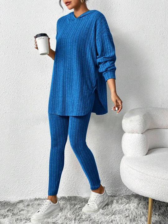 Damen lässiges Lounge-Outfit mit oversized Pullover und Leggings Heidi-Mode