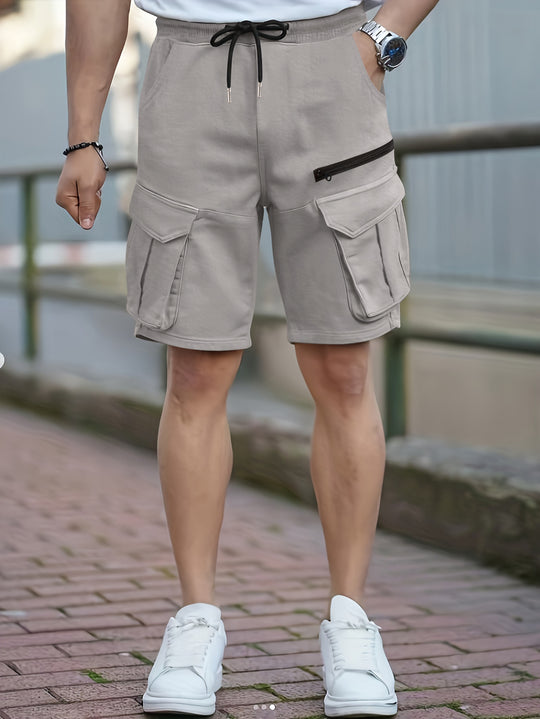 Herren Cargo-Shorts mit praktischen Taschen und elastischem Bund Heidi-Mode
