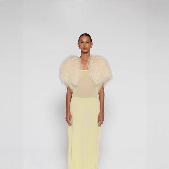 Damen Extravagante Kunstpelzjacke im Volumenstil Heidi-Mode