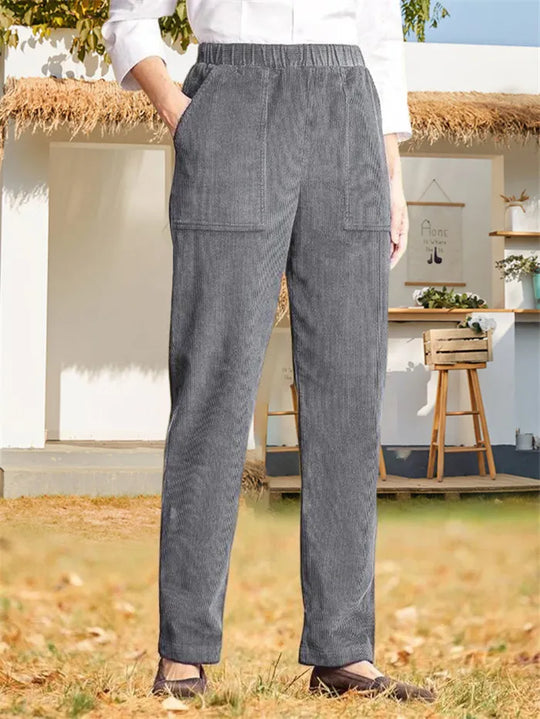 Unifarbene Cordhose für Damen