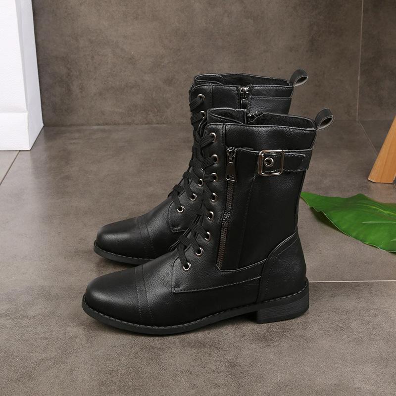 Heidi-Mode | Leder Stiefeletten mit Reißverschluss für Damen
