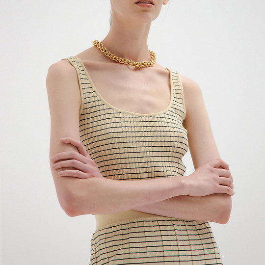 Damen elegantes Strickensemble mit Knopfleiste und hohem Kragen Heidi-Mode