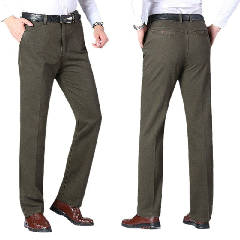 Herren Elegante Anzughose mit schmalem Schnitt und praktischen Taschen Heidi-Mode