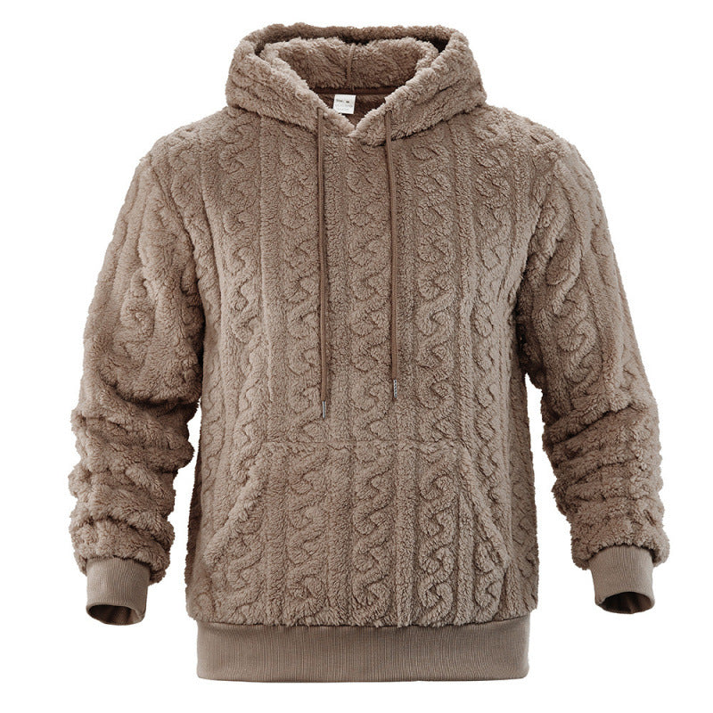 Damen Kuscheliger Fleece-Hoodie mit Strukturmuster Heidi-Mode