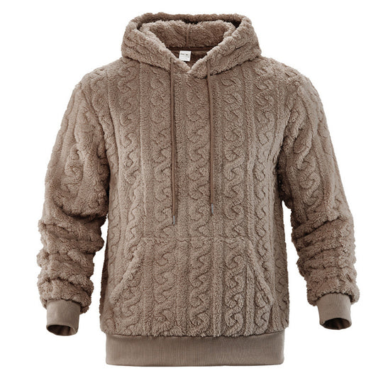 Damen Kuscheliger Fleece-Hoodie mit Strukturmuster Heidi-Mode