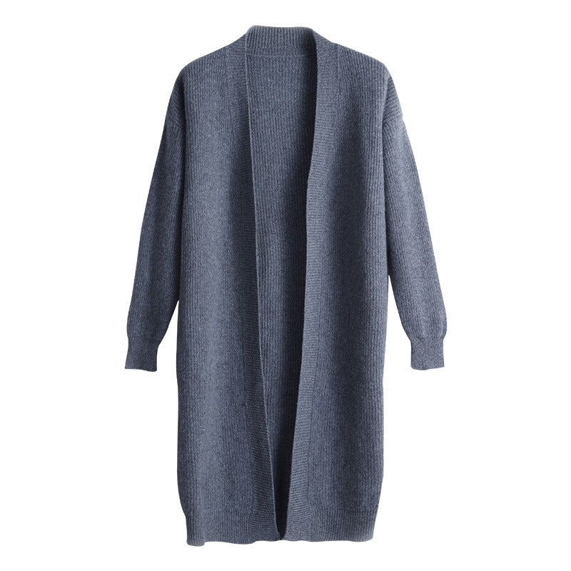 Damen Großer Strickcardigan mit offenem Design und voluminösen Ärmel Heidi-Mode