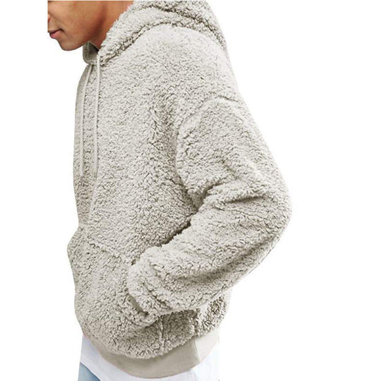 Herren kuschelige Fleece-Hoodie mit hohem Kragen Heidi-Mode