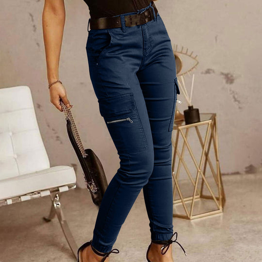 Damen Cargo-Hose mit figurbetontem Schnitt und vielen praktischen Taschen Heidi-Mode