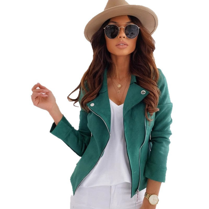 Damen elegante und trendige jacke im Biker-Stil Heidi-Mode