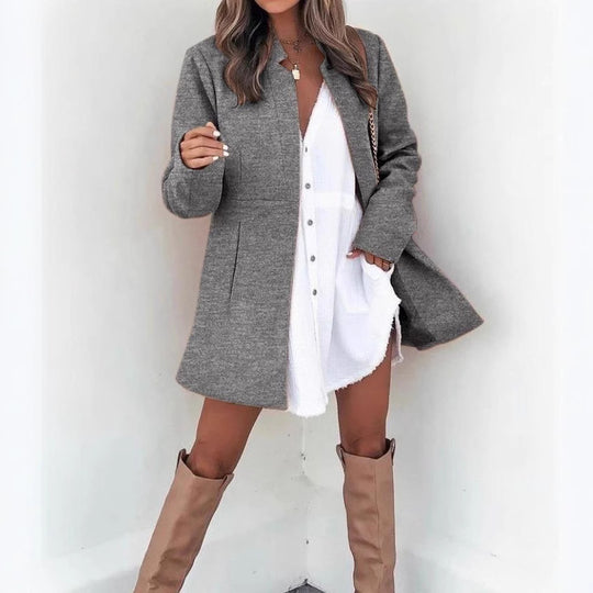 Damen Modische Übergangsjacke mit schlichten Linien und praktischen Taschen Heidi-Mode