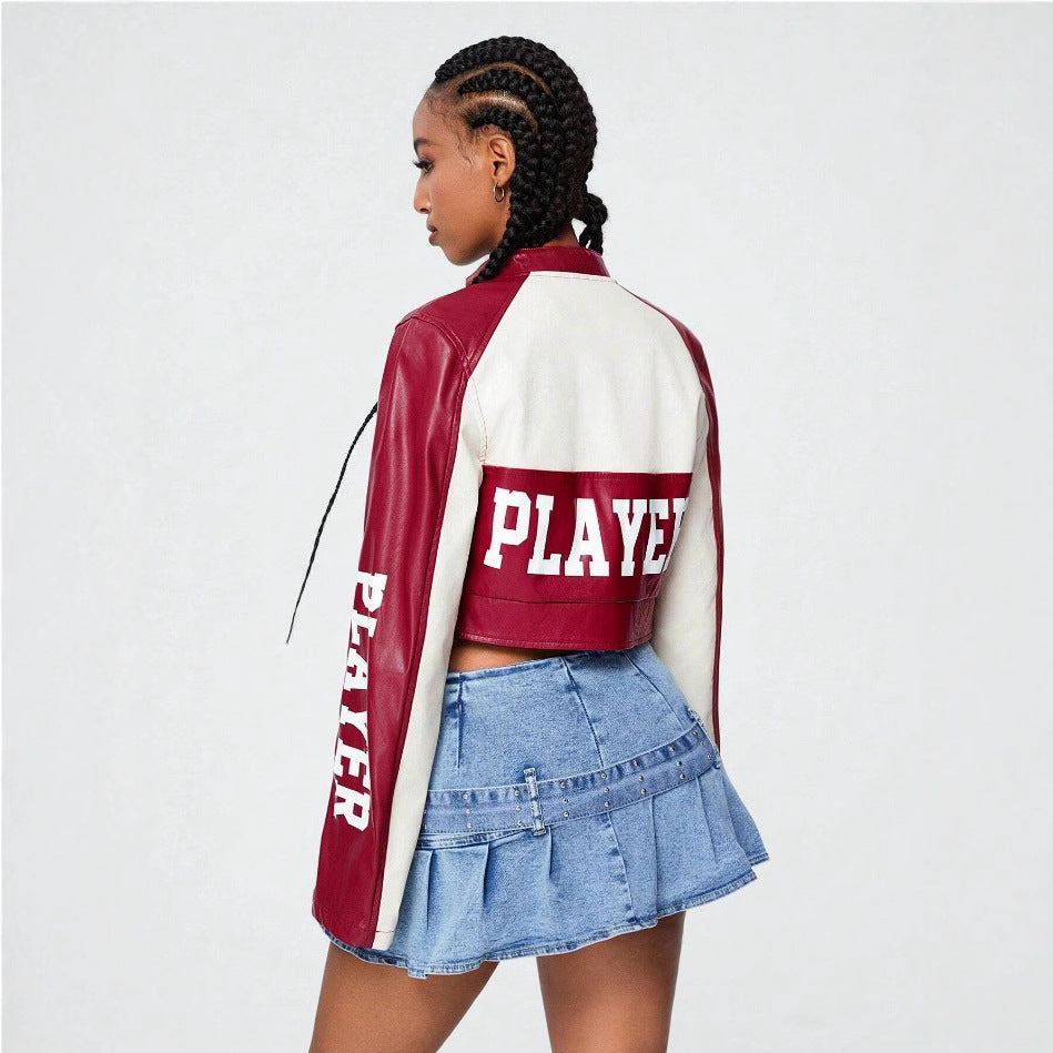 Damen cropped Jacke mit sportiven Akzenten Heidi-Mode