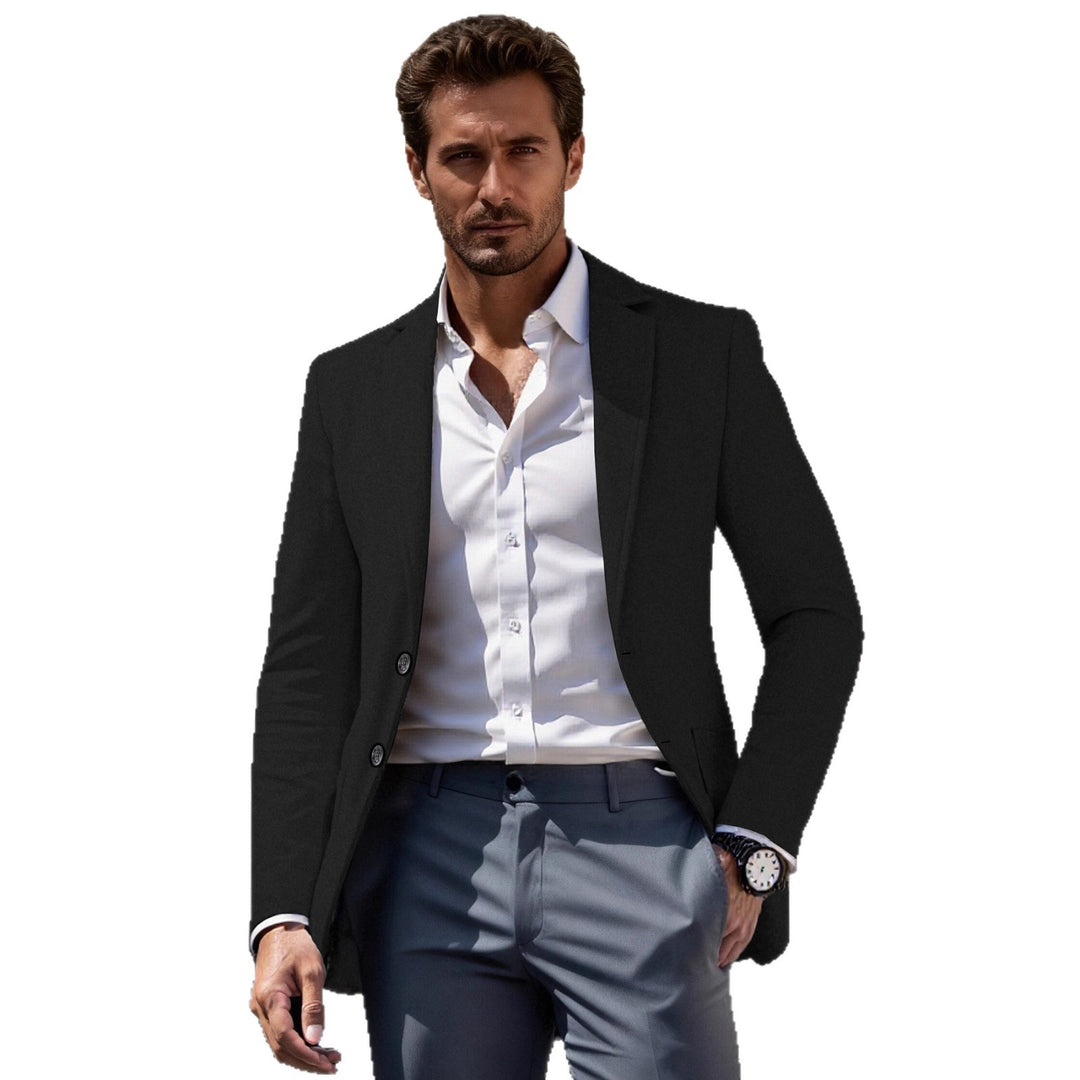Herren eleganter Business-Anzugblazer mit schmaler Passform Heidi-Mode