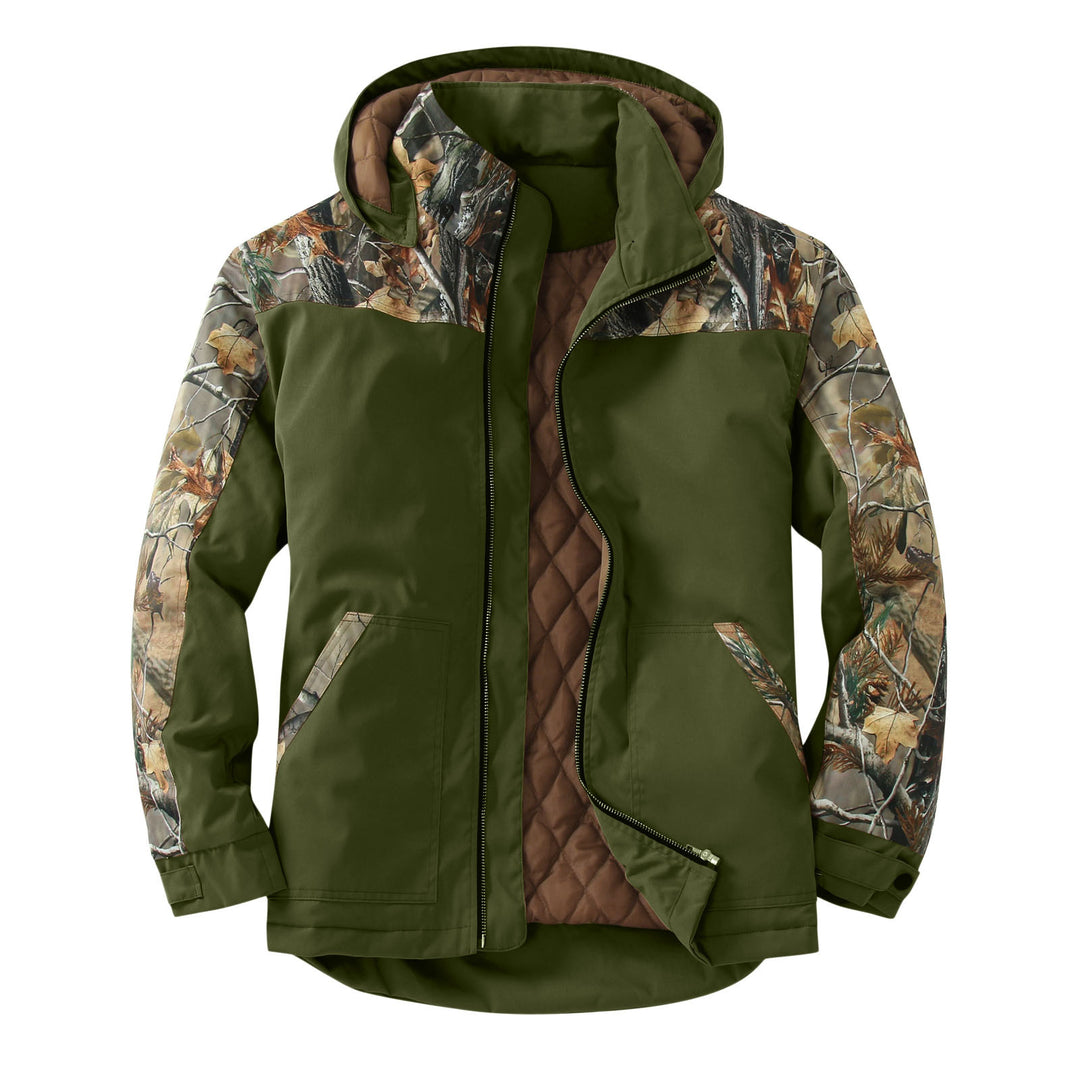 Damen wetterfeste Outdoorjacke mit vielseitigem Camouflage-Design Heidi-Mode
