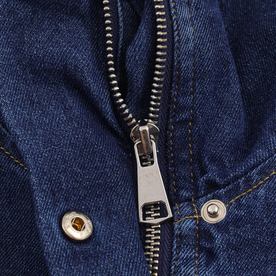 Damen cropped Denimjacke mit hochgeschlossenem Kragen und praktischen Taschen Heidi-Mode