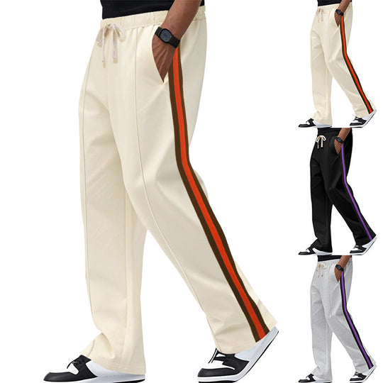 Herren Bequeme Freizeithose mit seitlichem Streifen Heidi-Mode