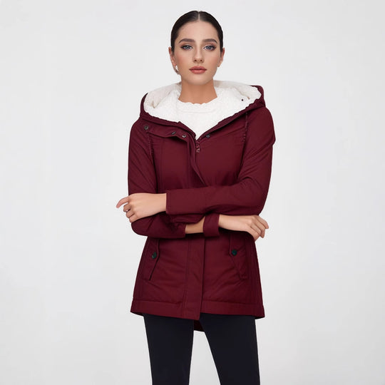 Damen warme Outdoor-Jacke mit kuscheligem Futter Heidi-Mode