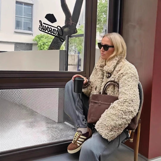 Damen modische Kunstfelljacke Heidi-Mode