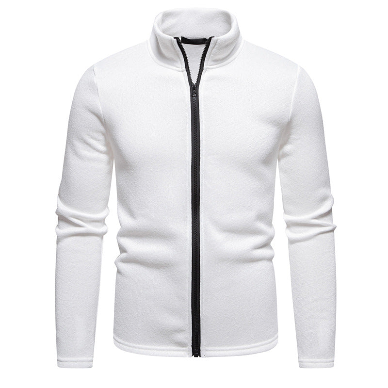 Herren Fleecejacke mit hohem Kragen und praktischem Reißverschluss Heidi-Mode