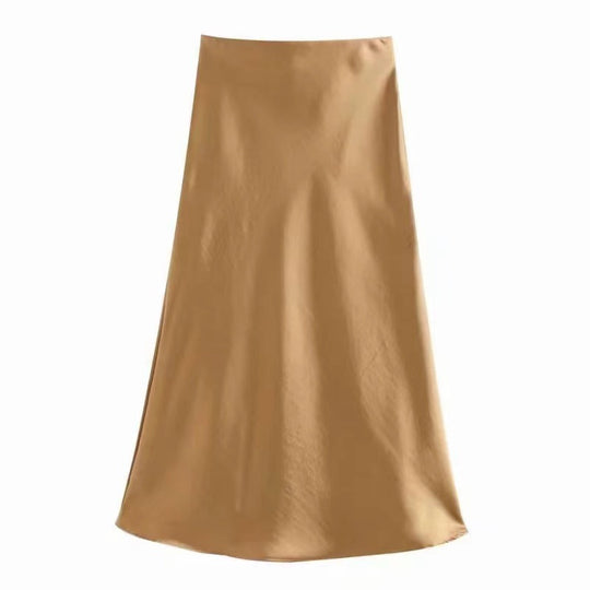 Damen Maxi-Rock aus fließendem Stoff mit elegantem Fall Heidi-Mode