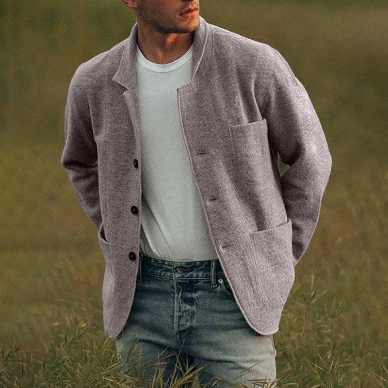 Herren lässige Strickjacke Heidi-Mode
