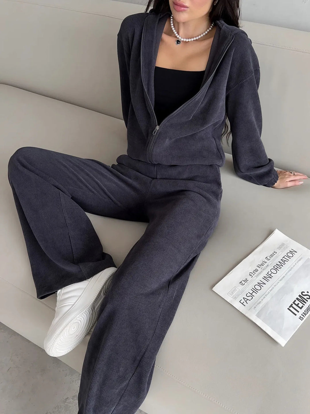 Damen Cropped Fleece Jacke mit komfortablem Reißverschluss Heidi-Mode