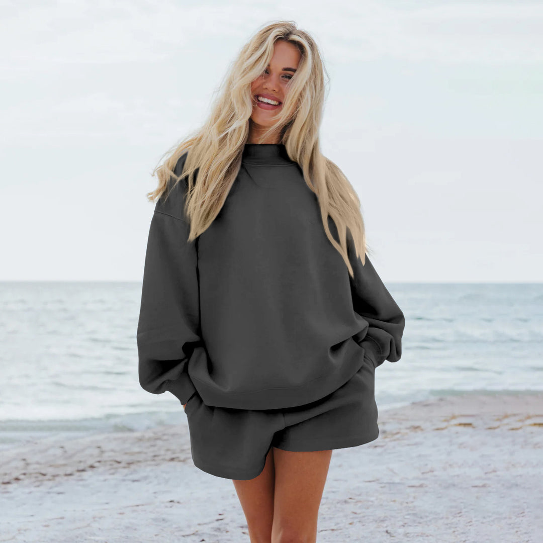 Damen Oversize-Sweatshirt mit Raglanärmeln Heidi-Mode