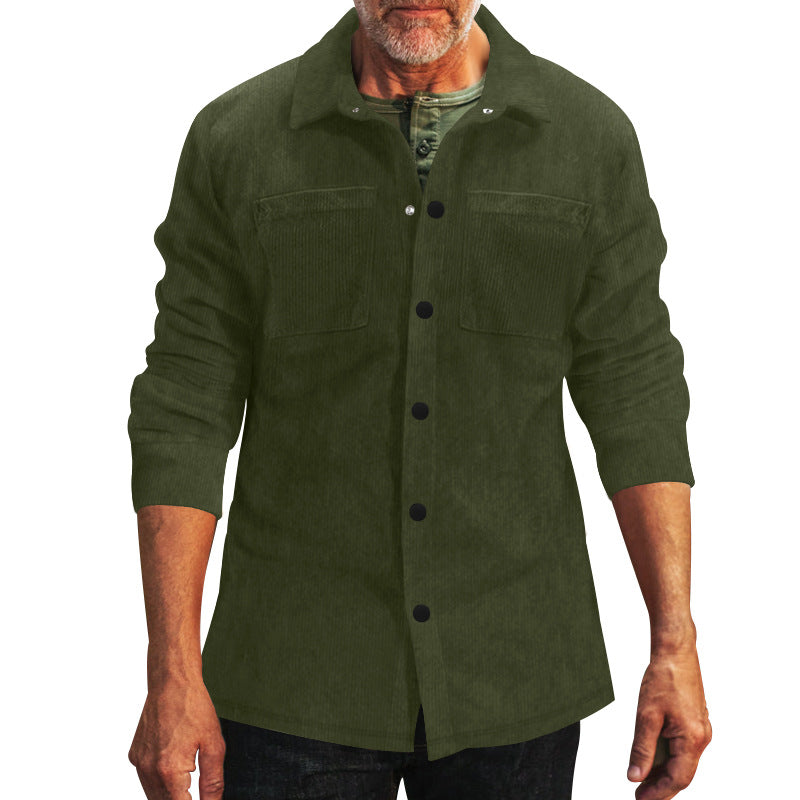 Herren Cord-Jacke mit praktischen Brusttaschen und modernem Schnitt Heidi-Mode