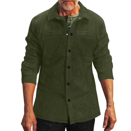 Herren Cord-Jacke mit praktischen Brusttaschen und modernem Schnitt Heidi-Mode