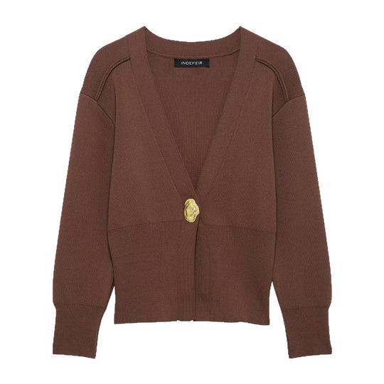 Damen lässige Strickjacke mit dekorativen Knopfdetails und elegantem Schnitt Heidi-Mode