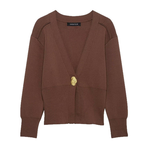 Damen lässige Strickjacke mit dekorativen Knopfdetails und elegantem Schnitt Heidi-Mode