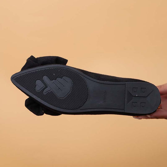Heidi-Mode | Spitz Slipper Schleifendetail für Einen Weiblichen Touch