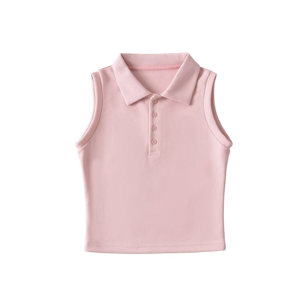 Damen Polo-Top ohne Ärmel mit feuchtigkeitsregulierender Funktion Heidi-Mode