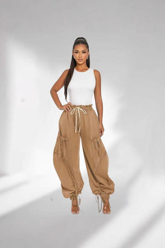 Heidi-Mode | Elastischer Knoten Bow Leggings Lockere Jeans