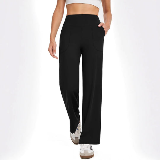 Damen bequeme Freizeithose mit seitlichen Taschen und elastischem Bund Heidi-Mode