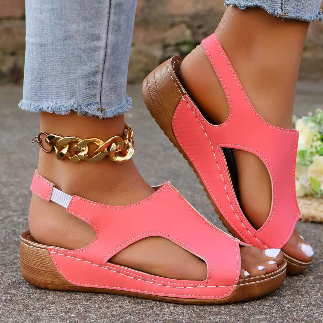 Damen komfortable Sandalen mit offener Zehenpartie und rutschfester Sohle Heidi-Mode