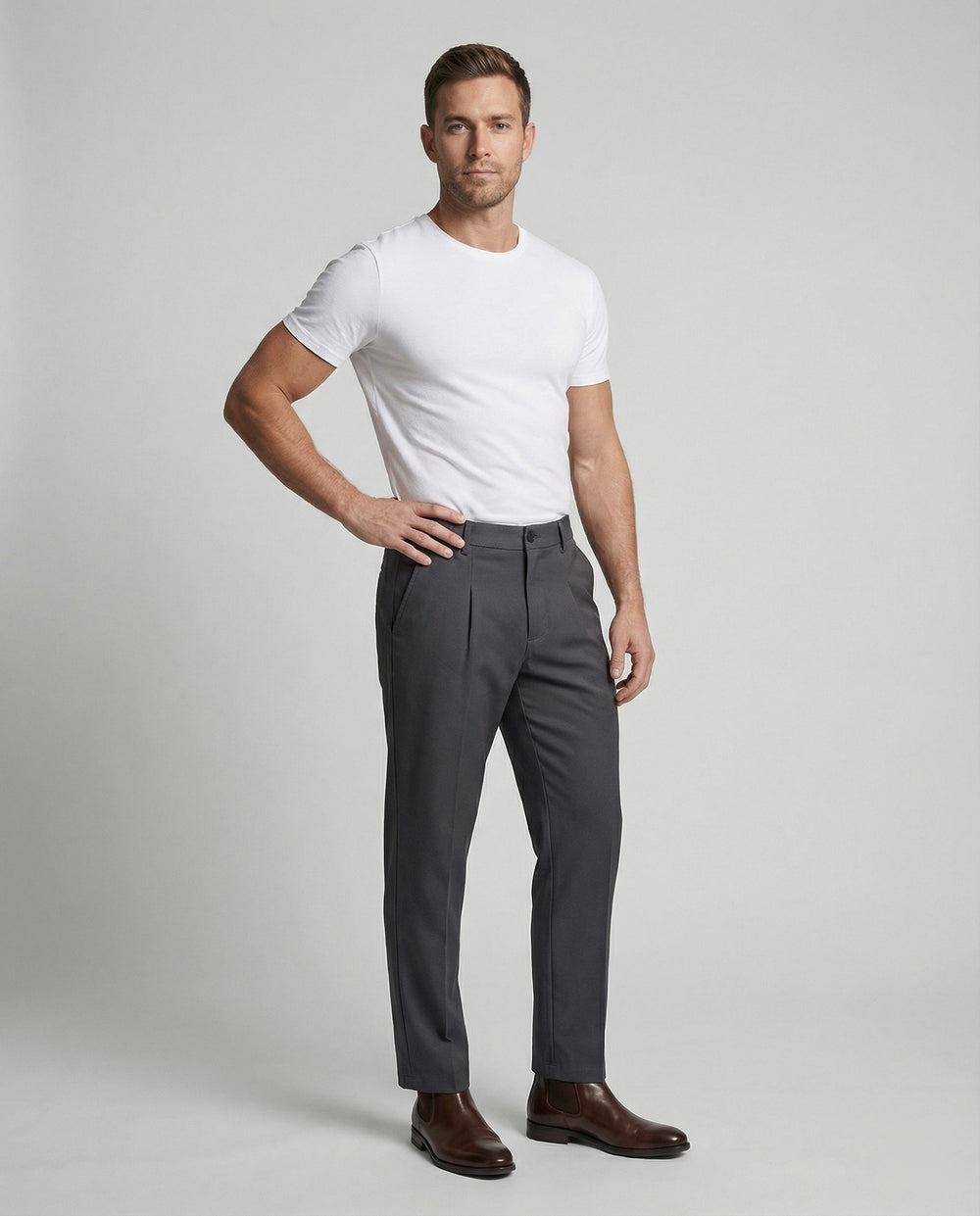 Herren Elegante Anzughose mit Struktur