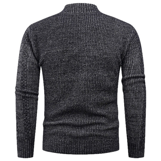 Herren Strickjacke mit strukturierter Oberfläche und hohem Kragen Heidi-Mode