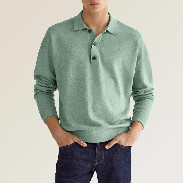 Herren Poloshirt aus weichem Material mit Knopfleiste Heidi-Mode