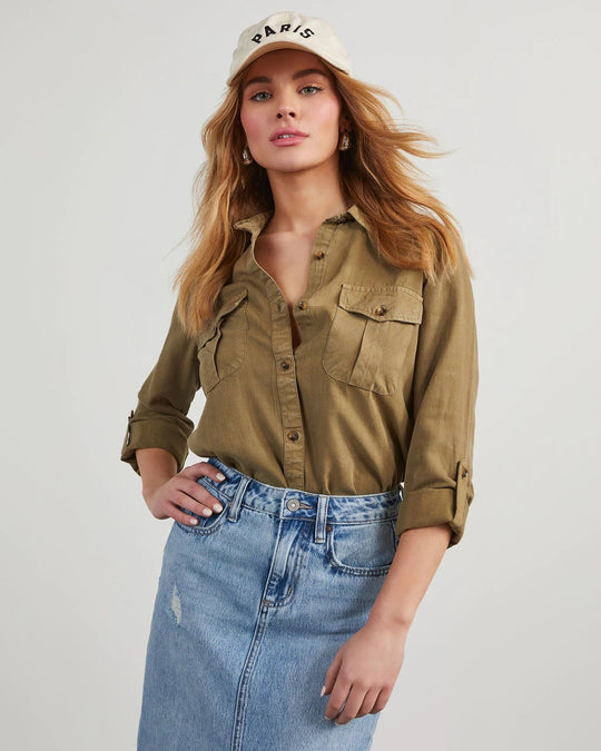 Damen Jeanshemd mit praktischen Brusttaschen und lässigem Schnitt Heidi-Mode