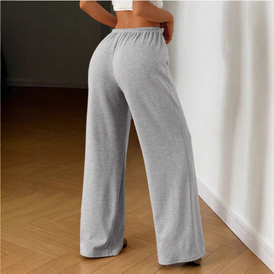 Damen weit geschnittene Freizeit-Hose mit bequemer Taille Heidi-Mode
